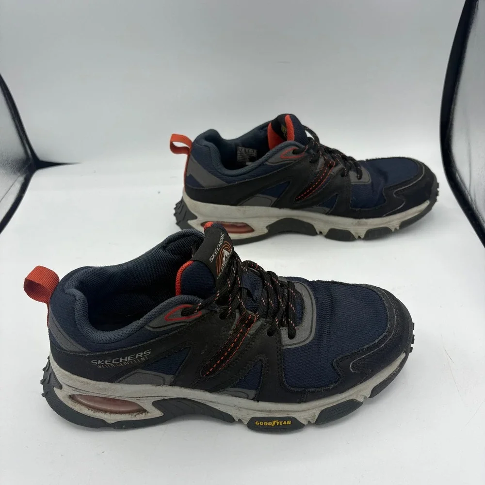 Skechers Shoes Mens Size‎ 7.5 Black Blue Water Repellent 237217 Goodyear Outdoor